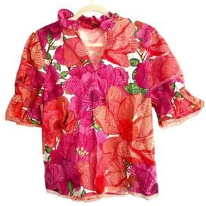 Marie by Victoria Dunn, Mauve Blouse | Esmerelda, Pink Orange Floral